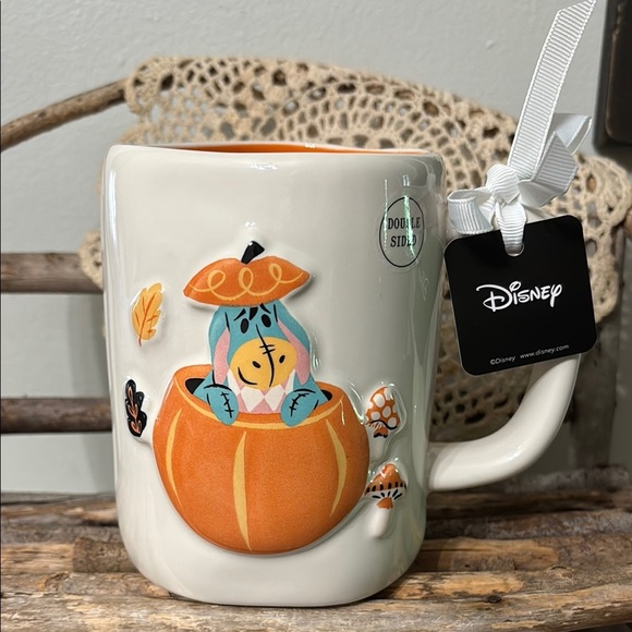 RAE DUNN Disney EEYORE of WINNIE THE POOH TRICK OR TREAT Pumpkin Mug NEW 2025 - Picture 1 of 9